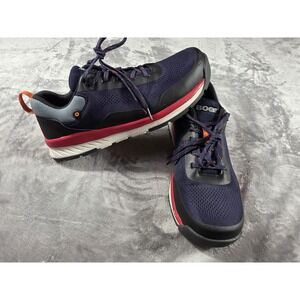 Bogs Slate Knit Low Mens US 9.5 Navy/Red Composite Toe Safety Work Sneakers